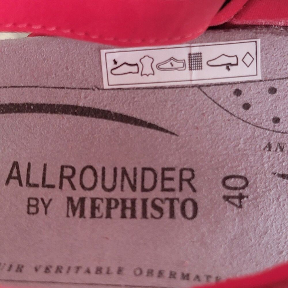 Mephisto Allrounder Sandals Women's 10 Red Leather Adjustable Strap Comfort Shoe - Picture 7 of 8